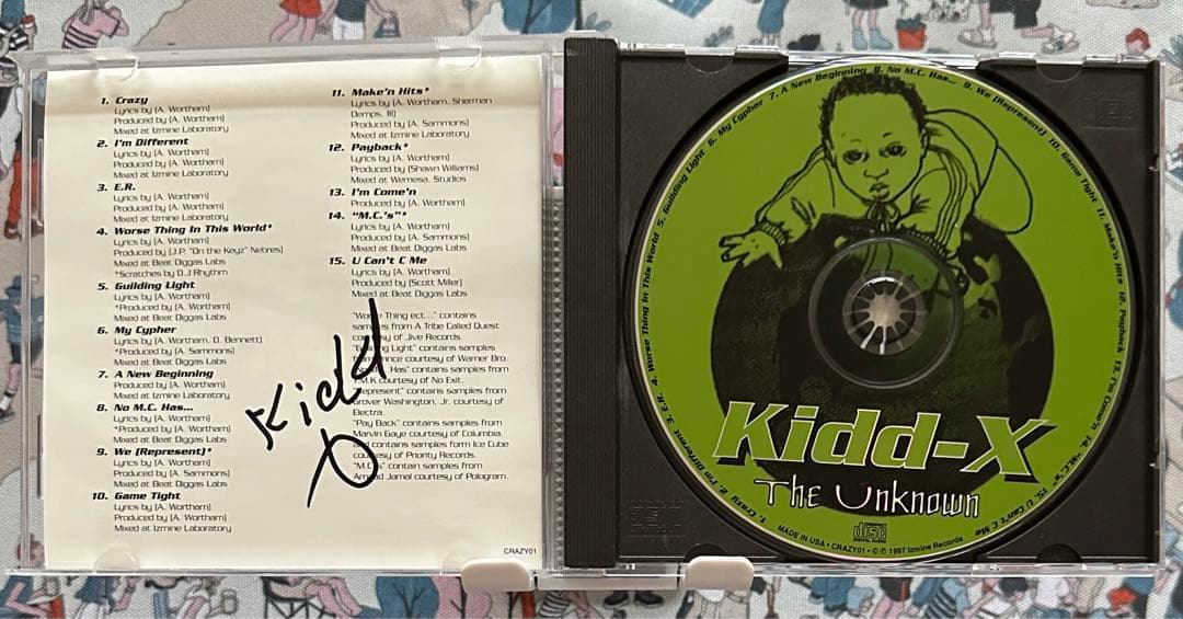 G RAP Kidd-X The Unknown CD 直筆