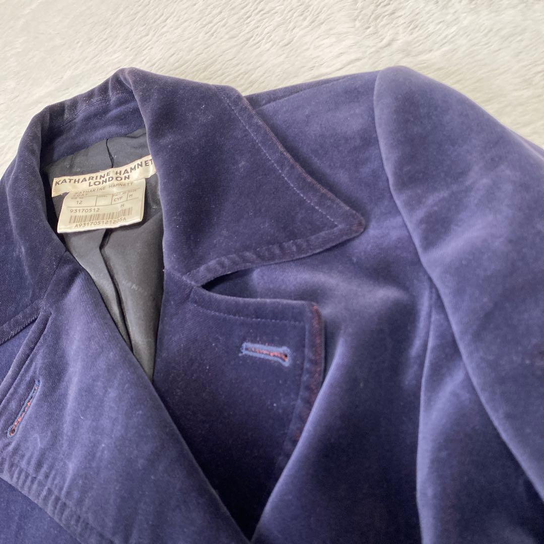 Katharine hamnett London ベロア　トレンチコート　モード