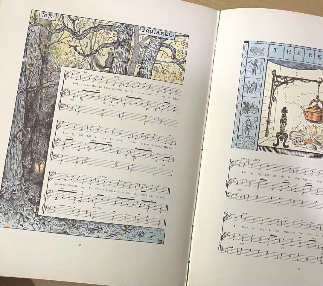 No.457希少 アンティーク 古書 洋書 児童書 樂譜絵本 イギリス童謡