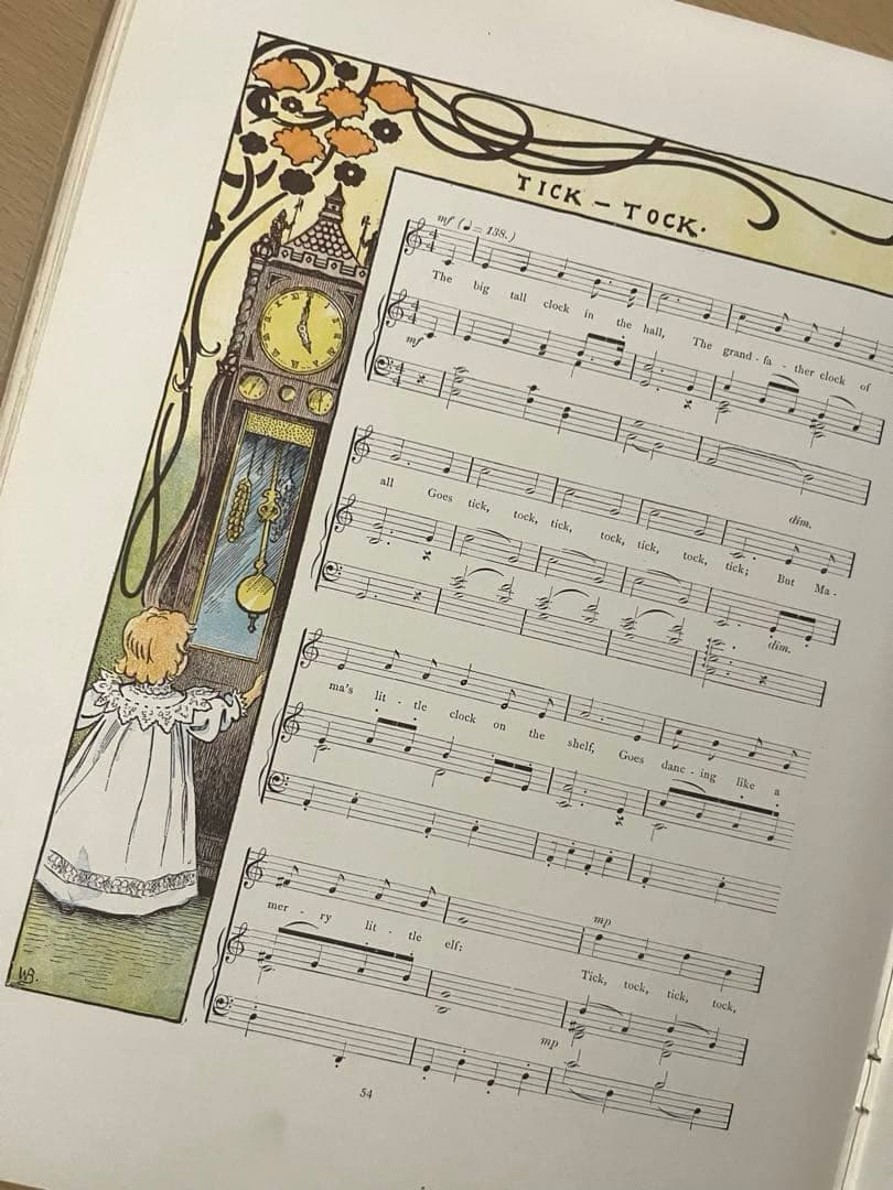No.457希少 アンティーク 古書 洋書 児童書 樂譜絵本 イギリス童謡