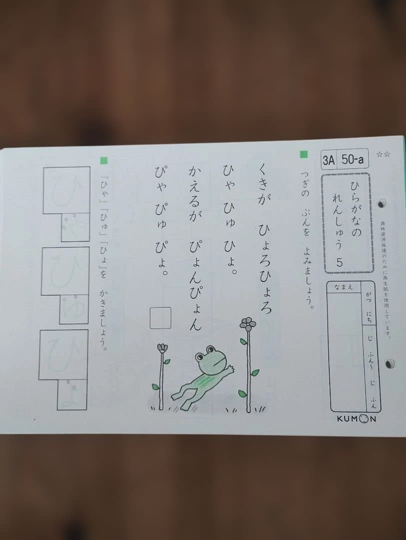 くもん　国語　未使用　未記入　３A 190枚