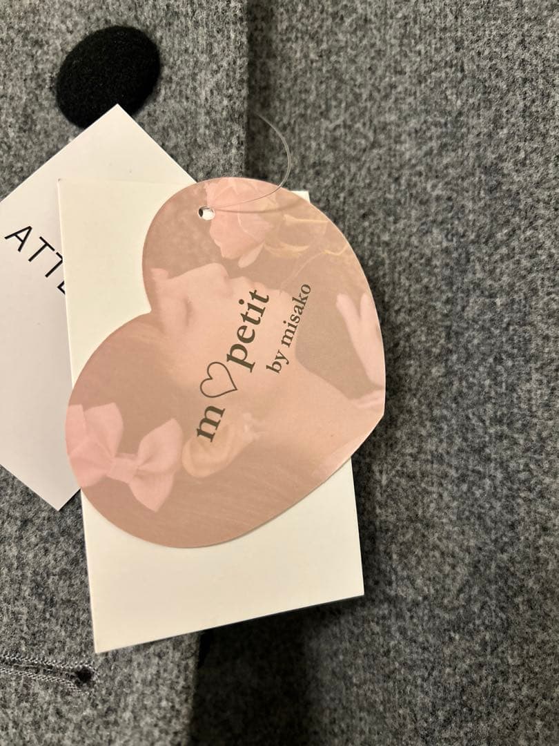 青木美沙子　しまむら　しまみさ　パネル切り替えロングコート　グレー M