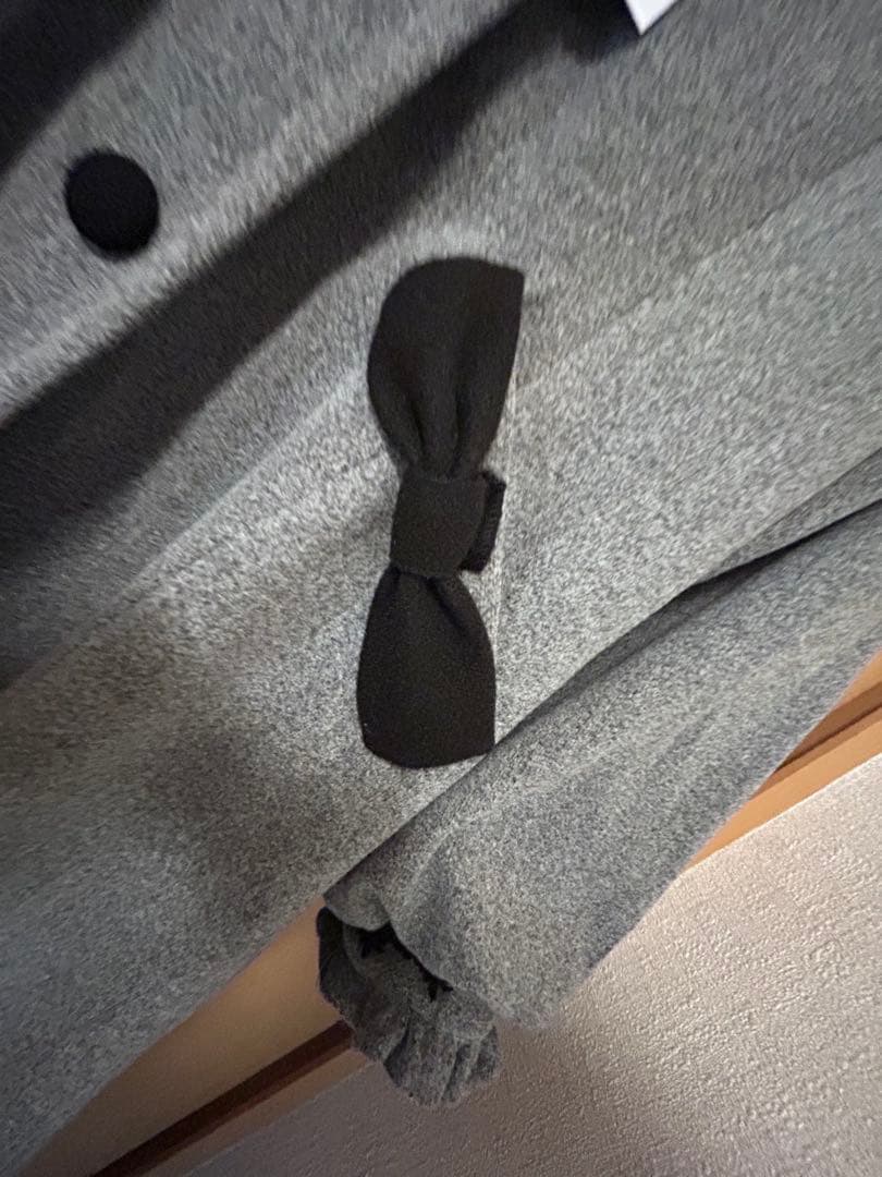 青木美沙子　しまむら　しまみさ　パネル切り替えロングコート　グレー M