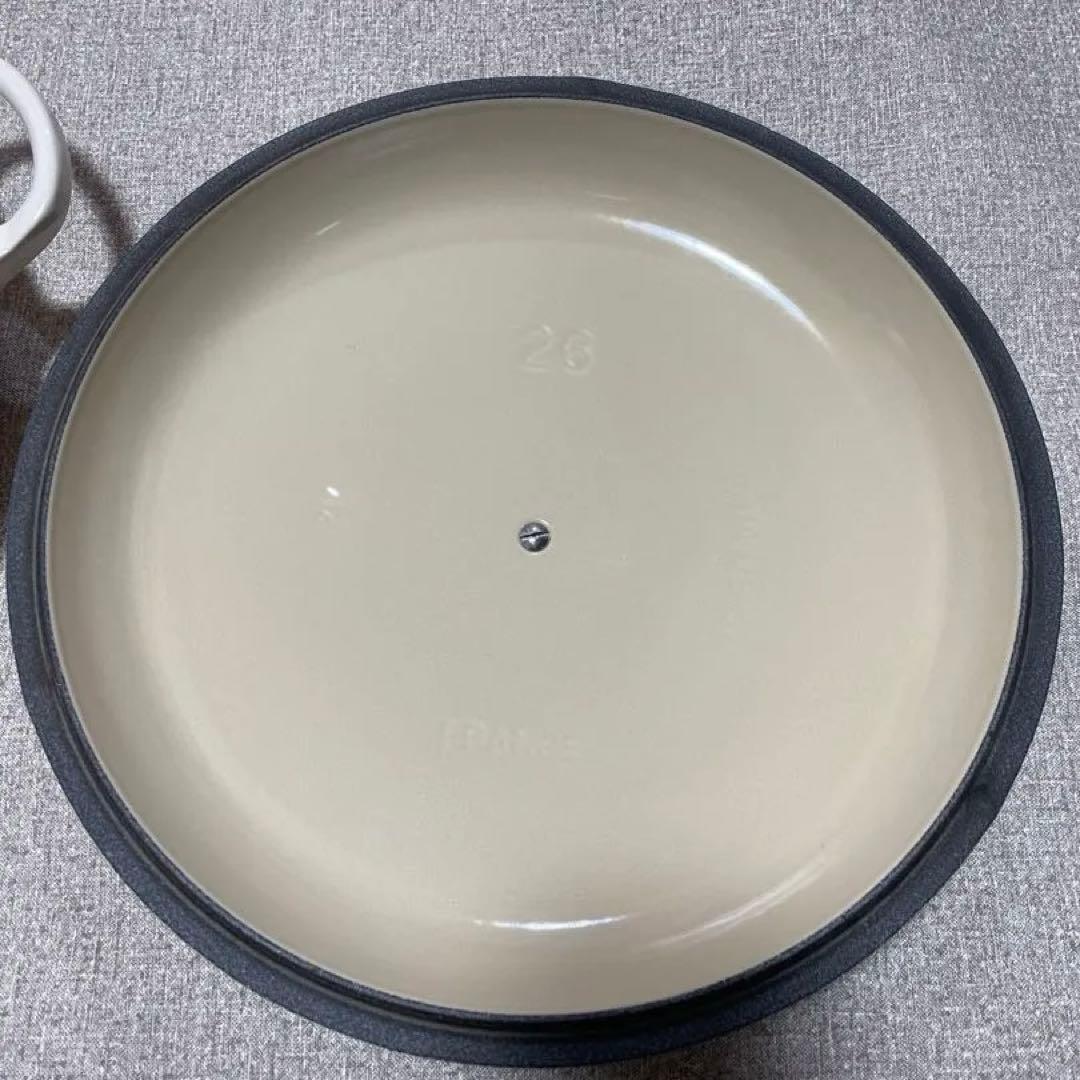 よう ルクルーゼ 浅鍋 26cm キャセロールベージュ系