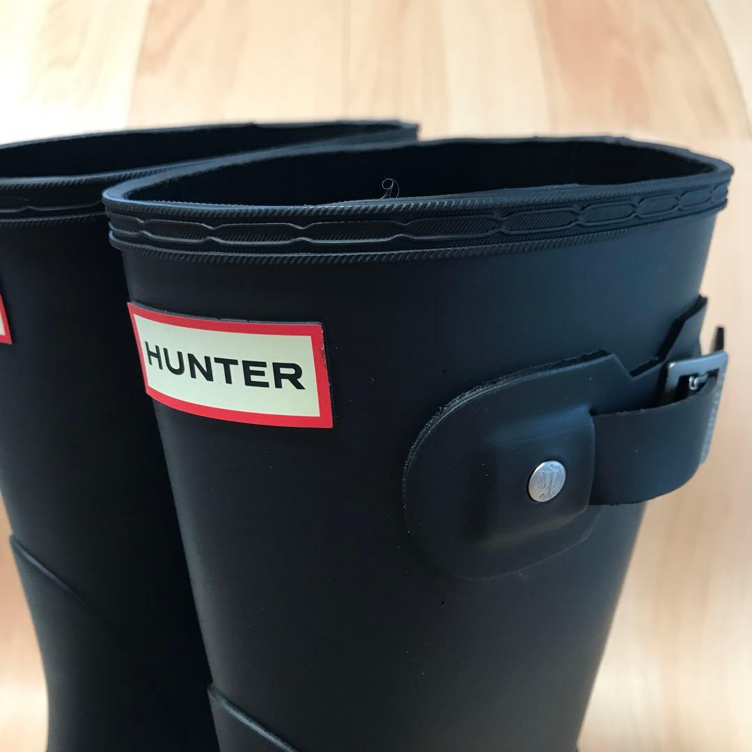 HUNTER オリジナル ショート レインブーツ ブラック 25.0㎝