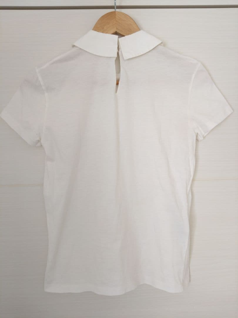 MIU MIU ミュウミュウ 襟付きTシャツ XS 白 半袖 リボン イタリア製
