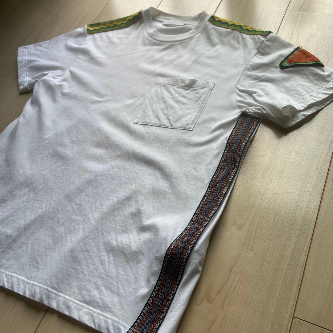 【激レア】PRADA プラダ　Tシャツ　三角ロゴ　袖　ワッペン　刺繍　プレート