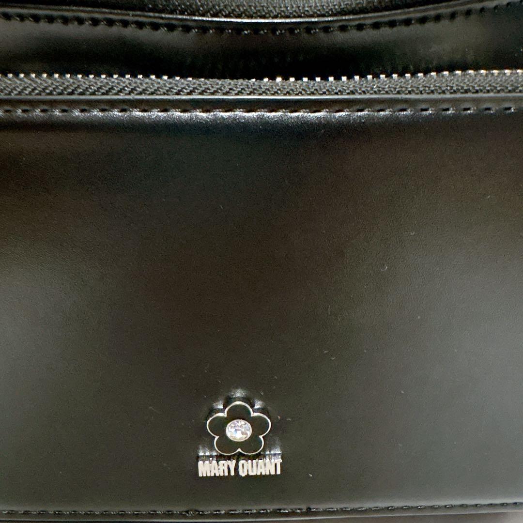 【美品✨】MARY QUANT マリークワント ブラック レザー ウエストポーチ