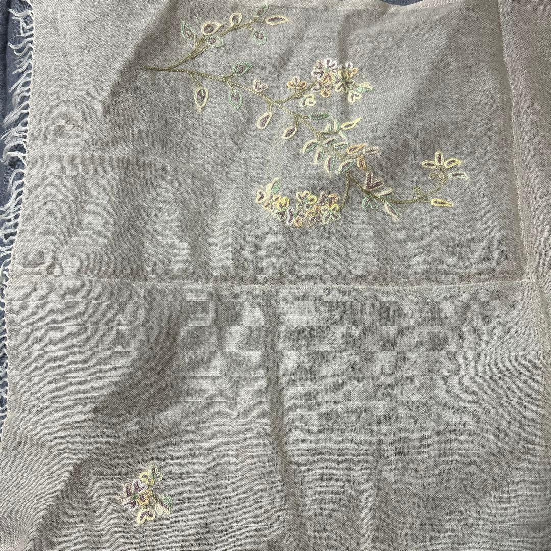 新品・未使用　ターラブランカ　刺繍　ストール　マフラー　ストール　袋付き