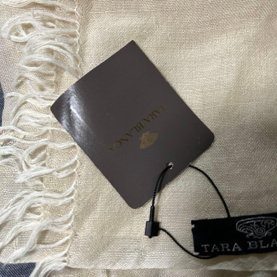 新品・未使用　ターラブランカ　刺繍　ストール　マフラー　ストール　袋付き