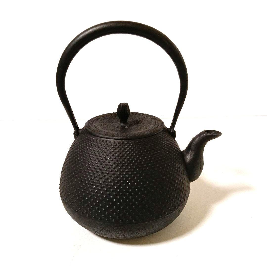 美品 南部鉄器 釜定 鉄瓶 やかん 秋の実 あられ 入手困難
