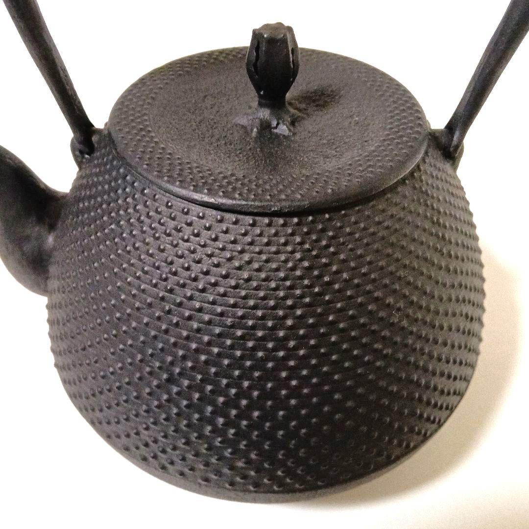 美品 南部鉄器 釜定 鉄瓶 やかん 秋の実 あられ 入手困難