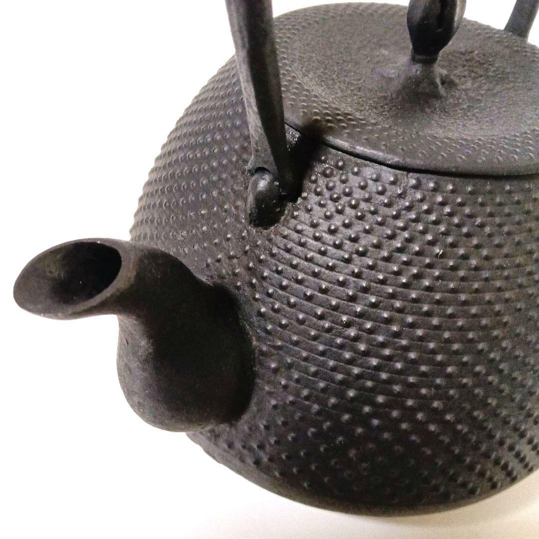 美品 南部鉄器 釜定 鉄瓶 やかん 秋の実 あられ 入手困難