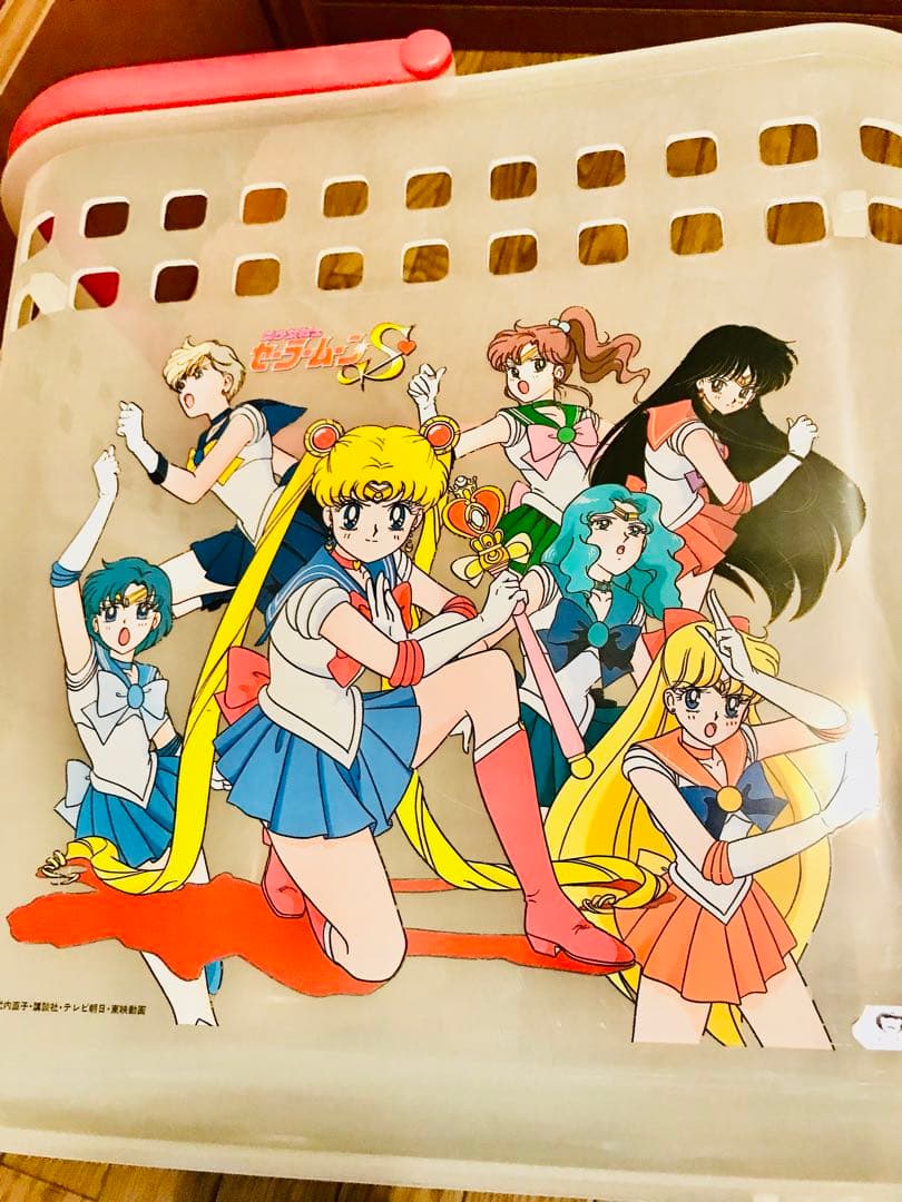 超激レア品❣️希少品セーラームーン1990年代平成レトロ❤️洗濯カゴおもちゃ箱大きめ