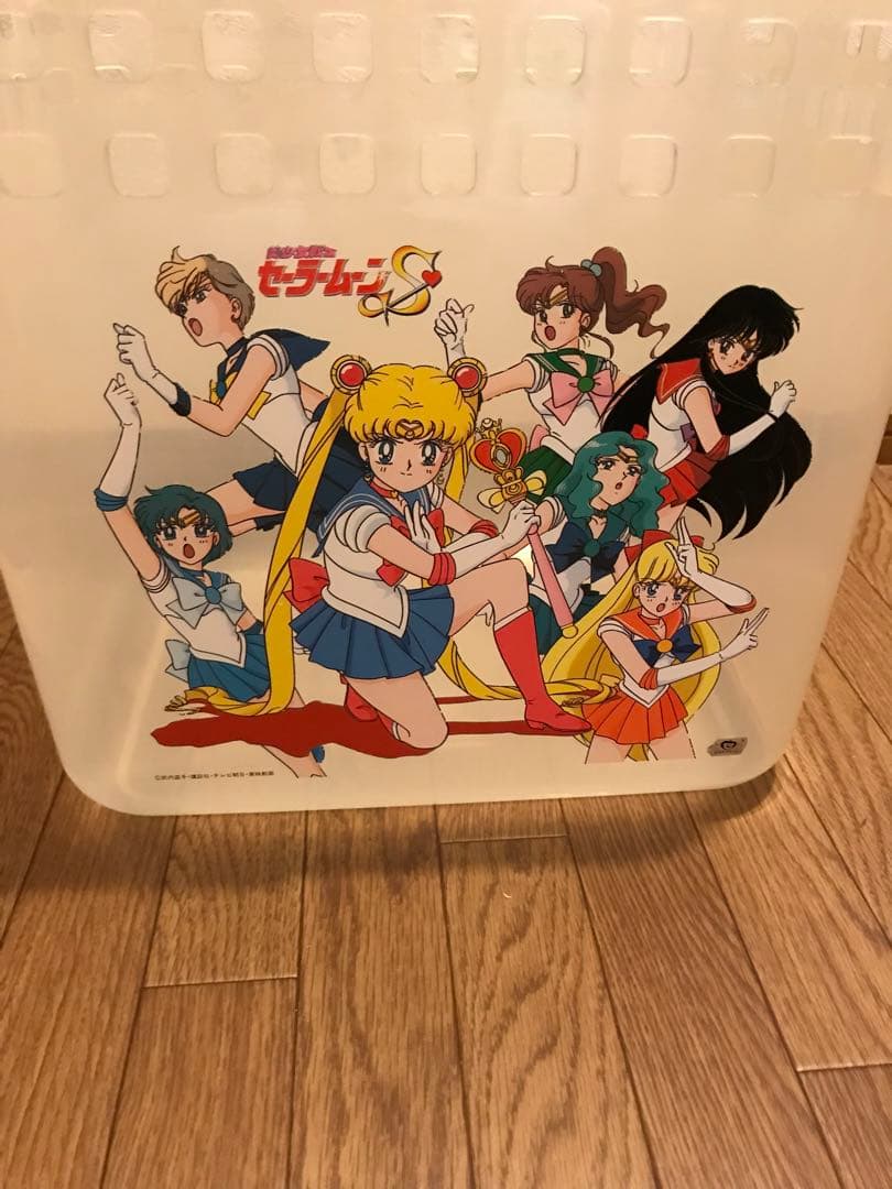 超激レア品❣️希少品セーラームーン1990年代平成レトロ❤️洗濯カゴおもちゃ箱大きめ