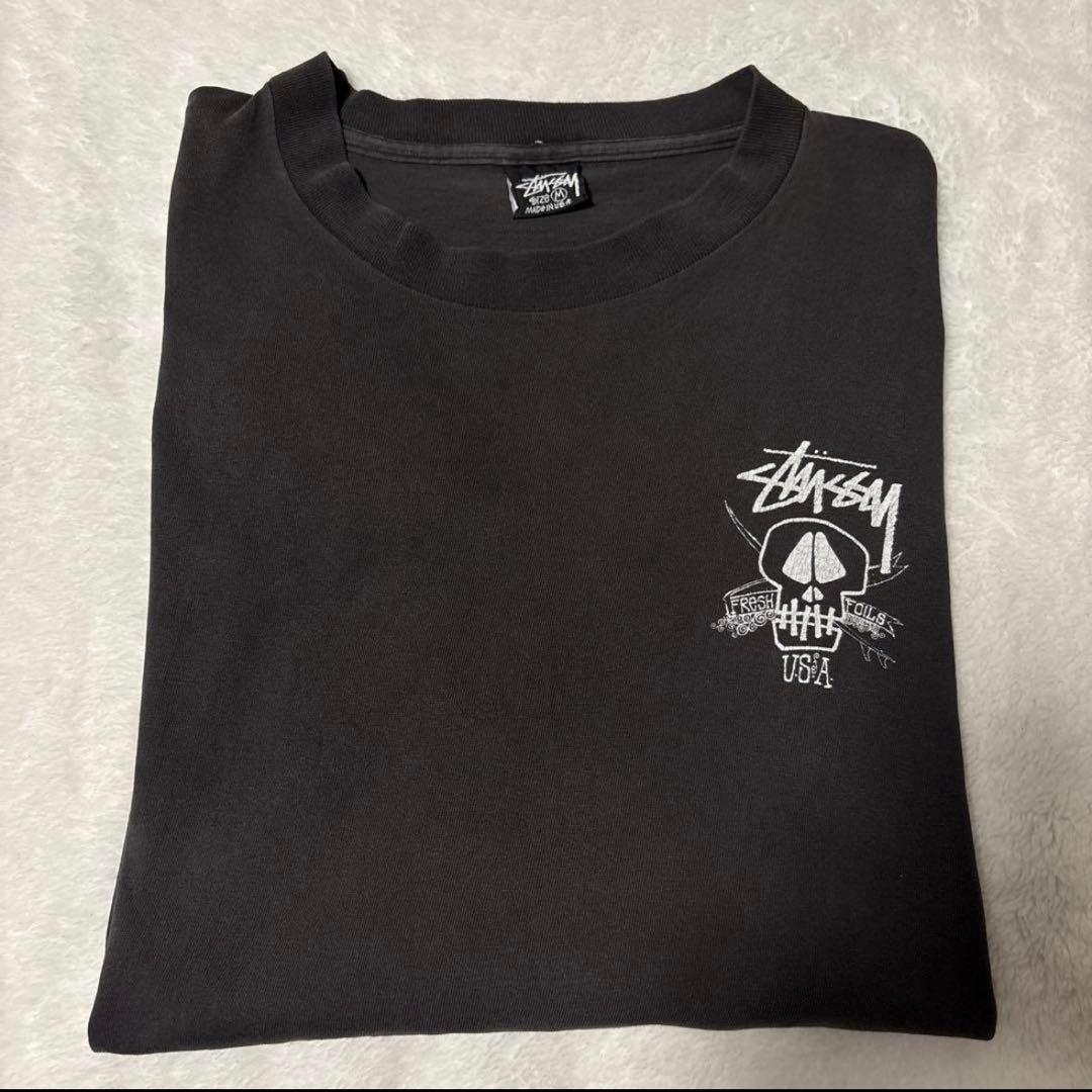 スペシャル80s〜USA製ブラックスカル　ロンT Stussy ステューシー