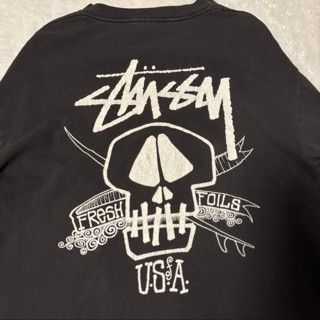 スペシャル80s〜USA製ブラックスカル　ロンT Stussy ステューシー