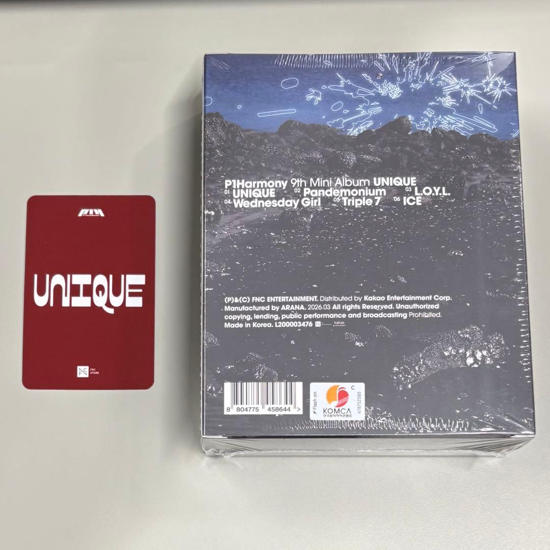 p1harmony unique keyring ver インタク fnc 特典
