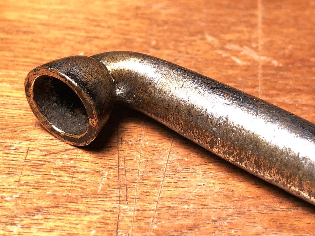 【 豆延銀煙管 】　キセル　12.5ｃｍ　江戸後期