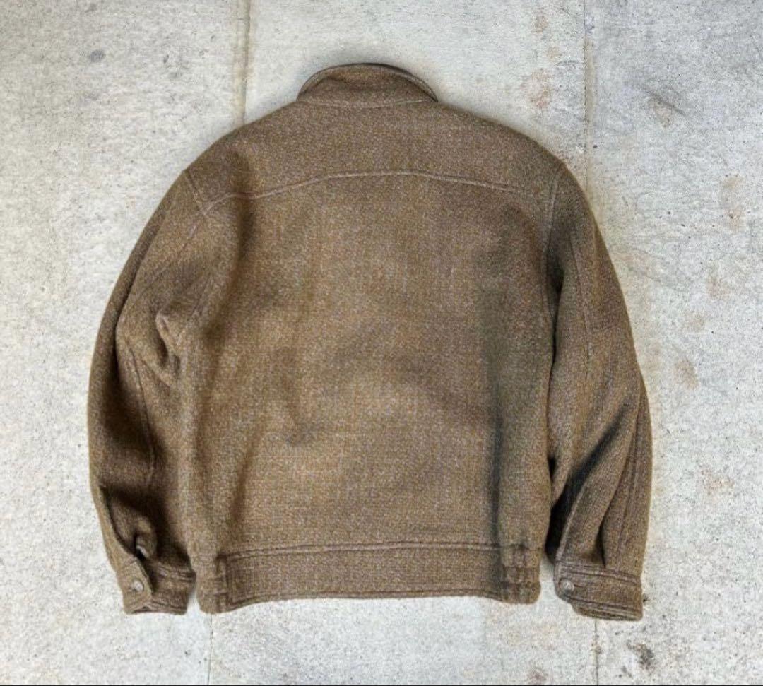 ジャケット・アウター Japan vintage leather collar wool jacket