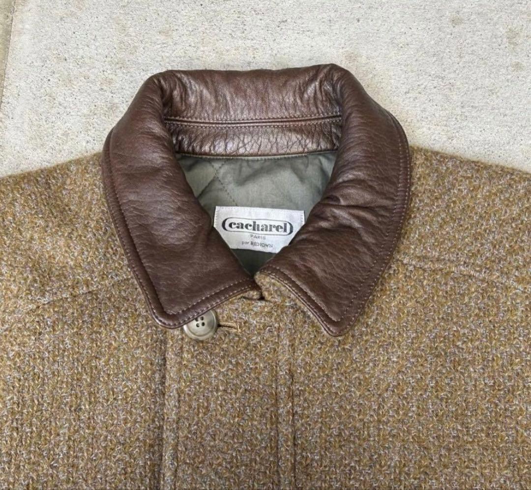 ジャケット・アウター Japan vintage leather collar wool jacket
