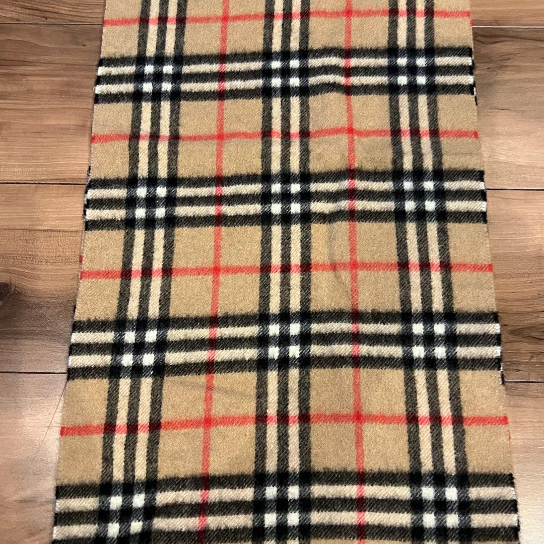 BURBERRY バーバリー　カシミア100%マフラー　チェック柄　長さ約138