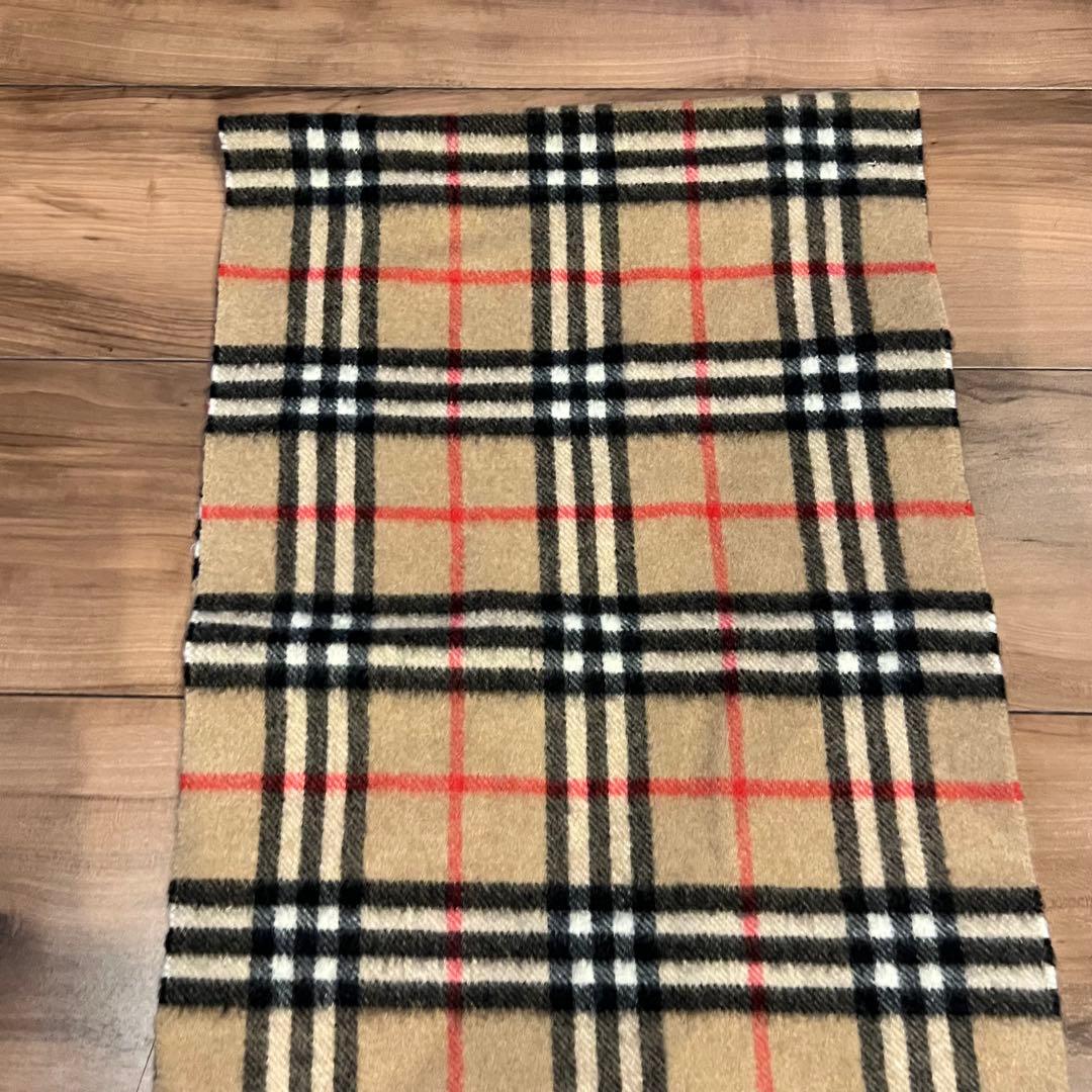 BURBERRY バーバリー　カシミア100%マフラー　チェック柄　長さ約138