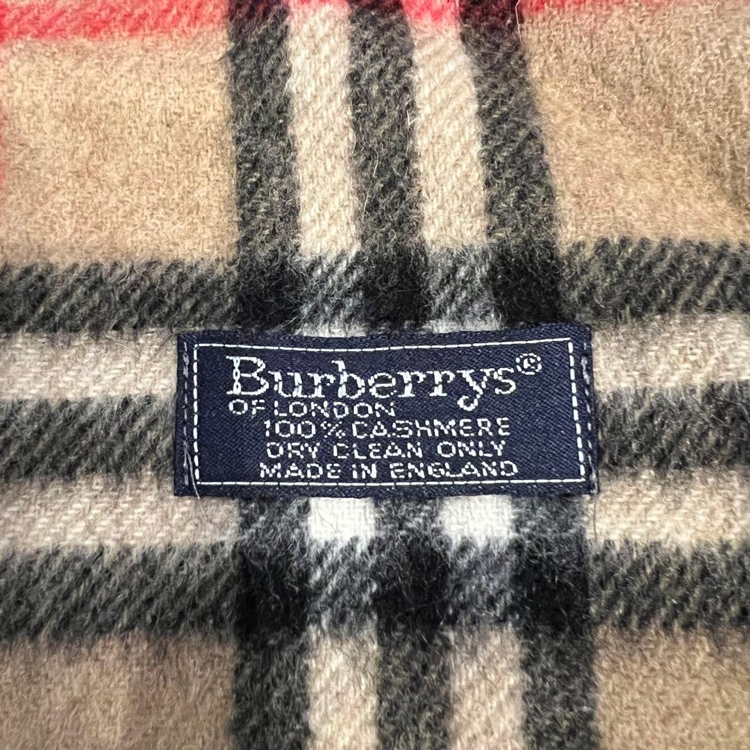 BURBERRY バーバリー　カシミア100%マフラー　チェック柄　長さ約138