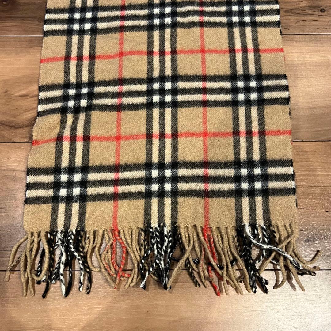 BURBERRY バーバリー　カシミア100%マフラー　チェック柄　長さ約138