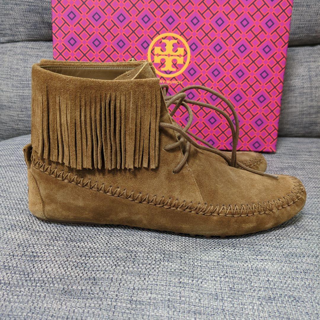 トリーバーチ モカシンブーツ スウェード サイズ8.5