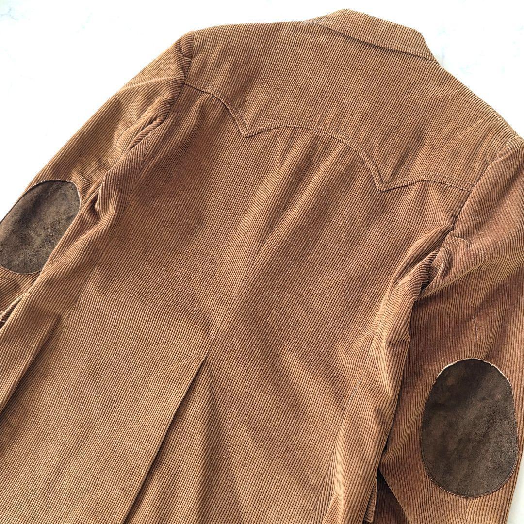 70s リーバイス コーデュロイ ジャケット エルボーパッチ くるみボタン 茶