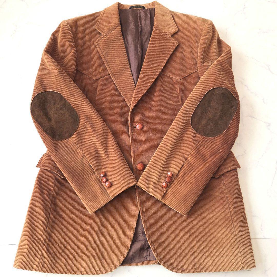 70s リーバイス コーデュロイ ジャケット エルボーパッチ くるみボタン 茶