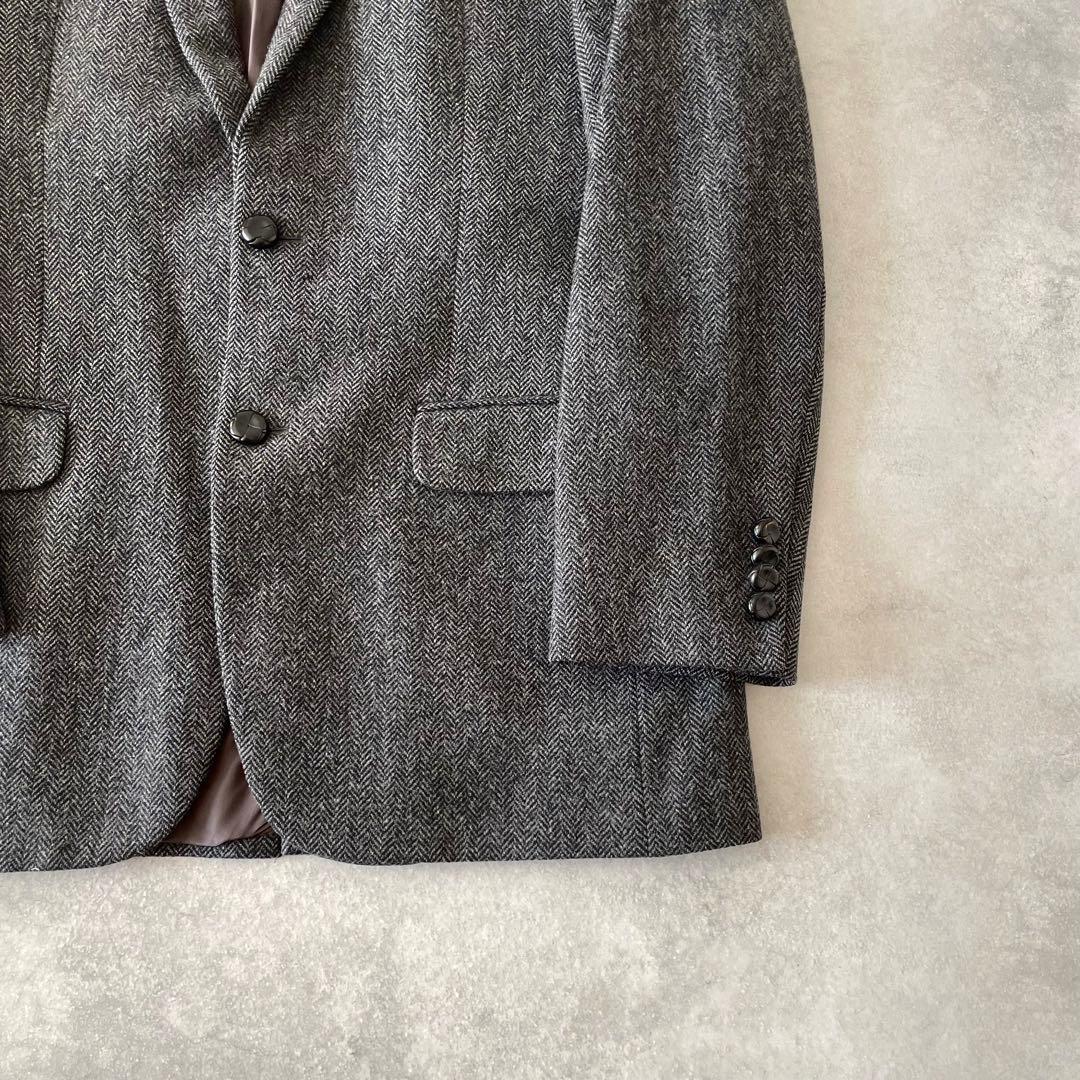 Brooks Brothers ヘリンボーン テーラードジャケット グレー 38