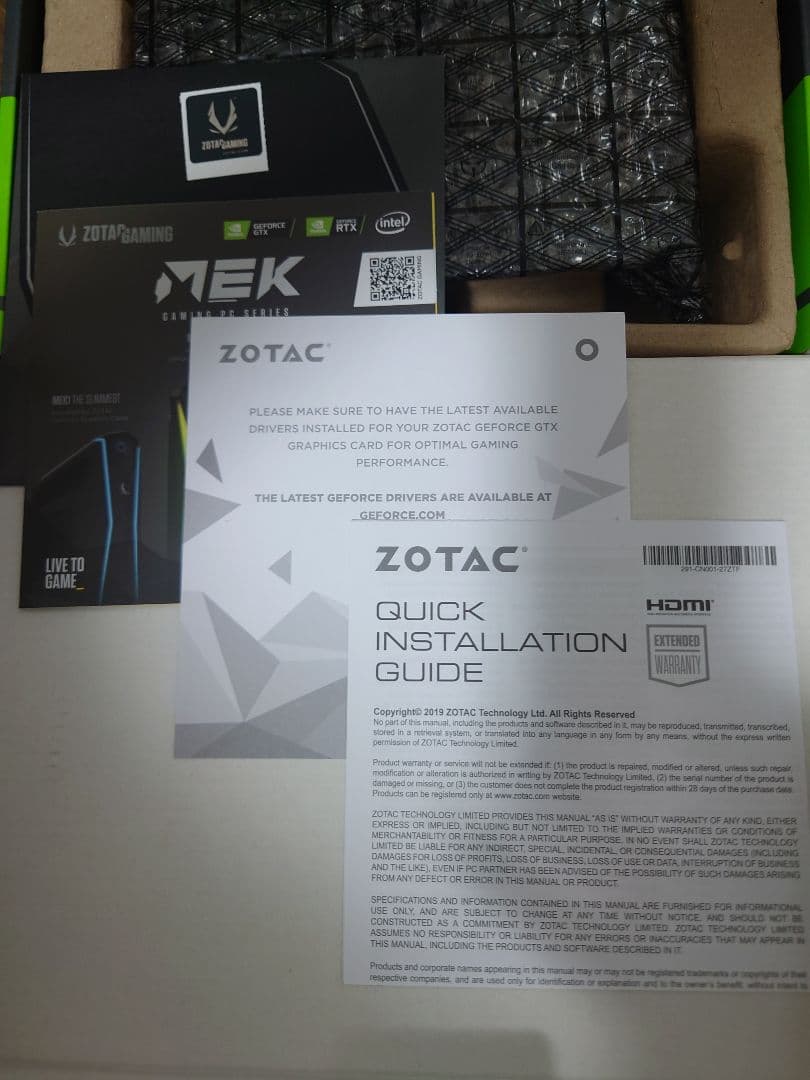 ZOTAC GTX1660 Super グラフィックボード