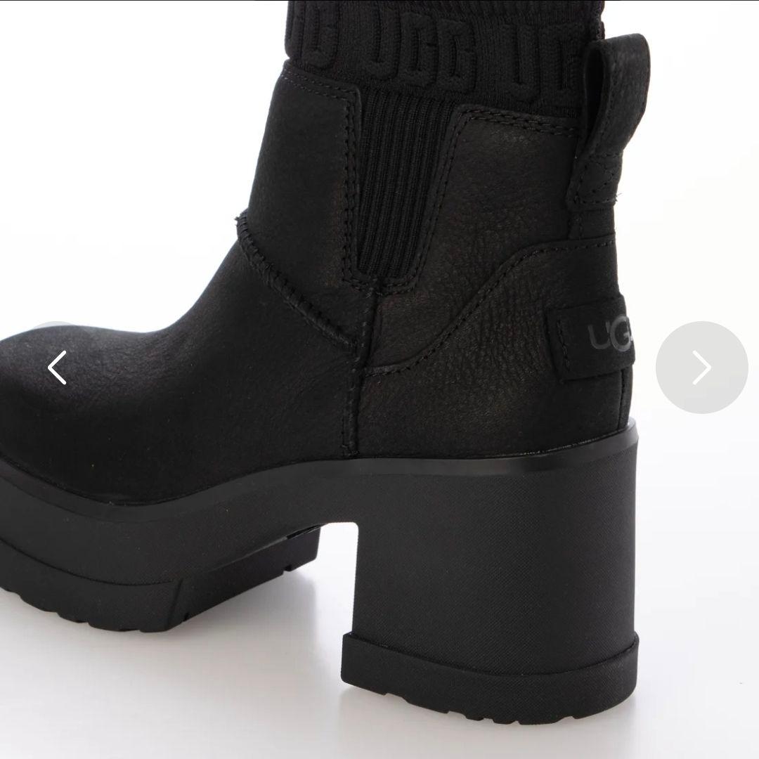 専用！！UGG ブラック サイドゴアブーツ　アグ　厚底　ヒール　黒