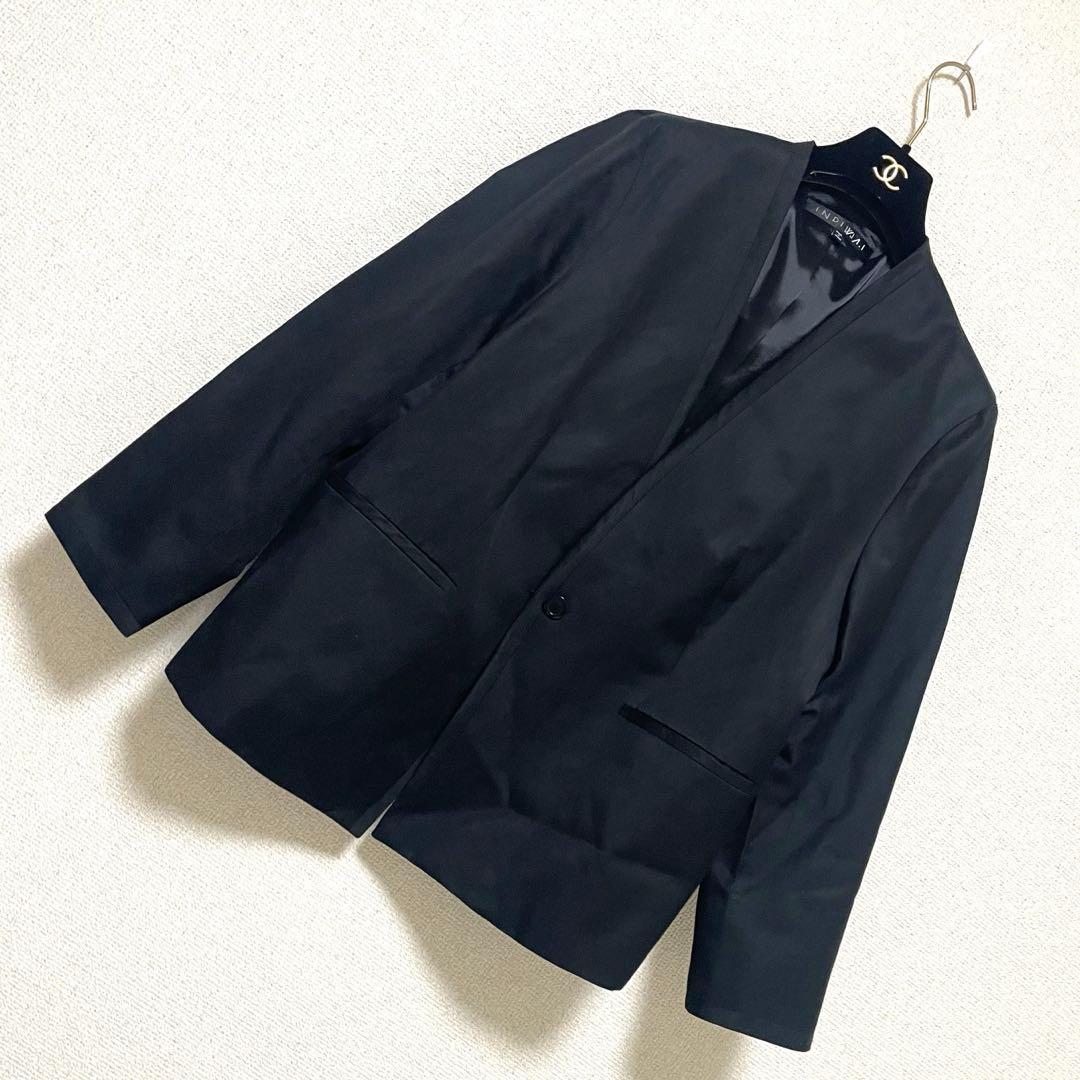【新品同様】【大きいサイズ19】インディヴィ ジャケット ブラック