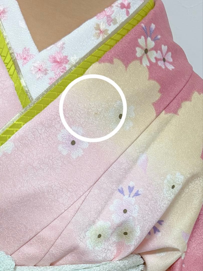 豪華振袖フルセット　長襦袢付き　桜　花柄　 ピンク　成人式に