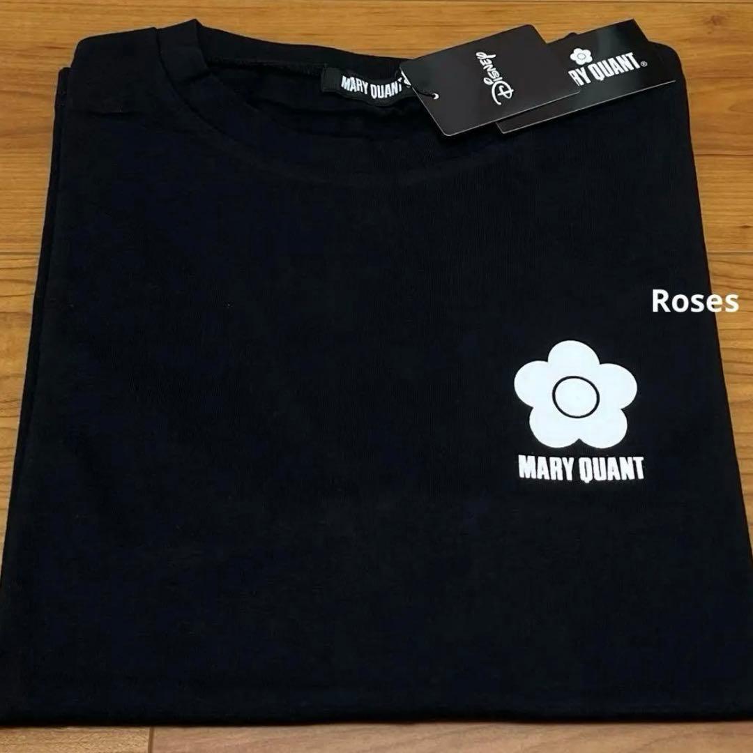 マリークワントミニーマウス バックプリントデザイン Tシャツ（ブラック）