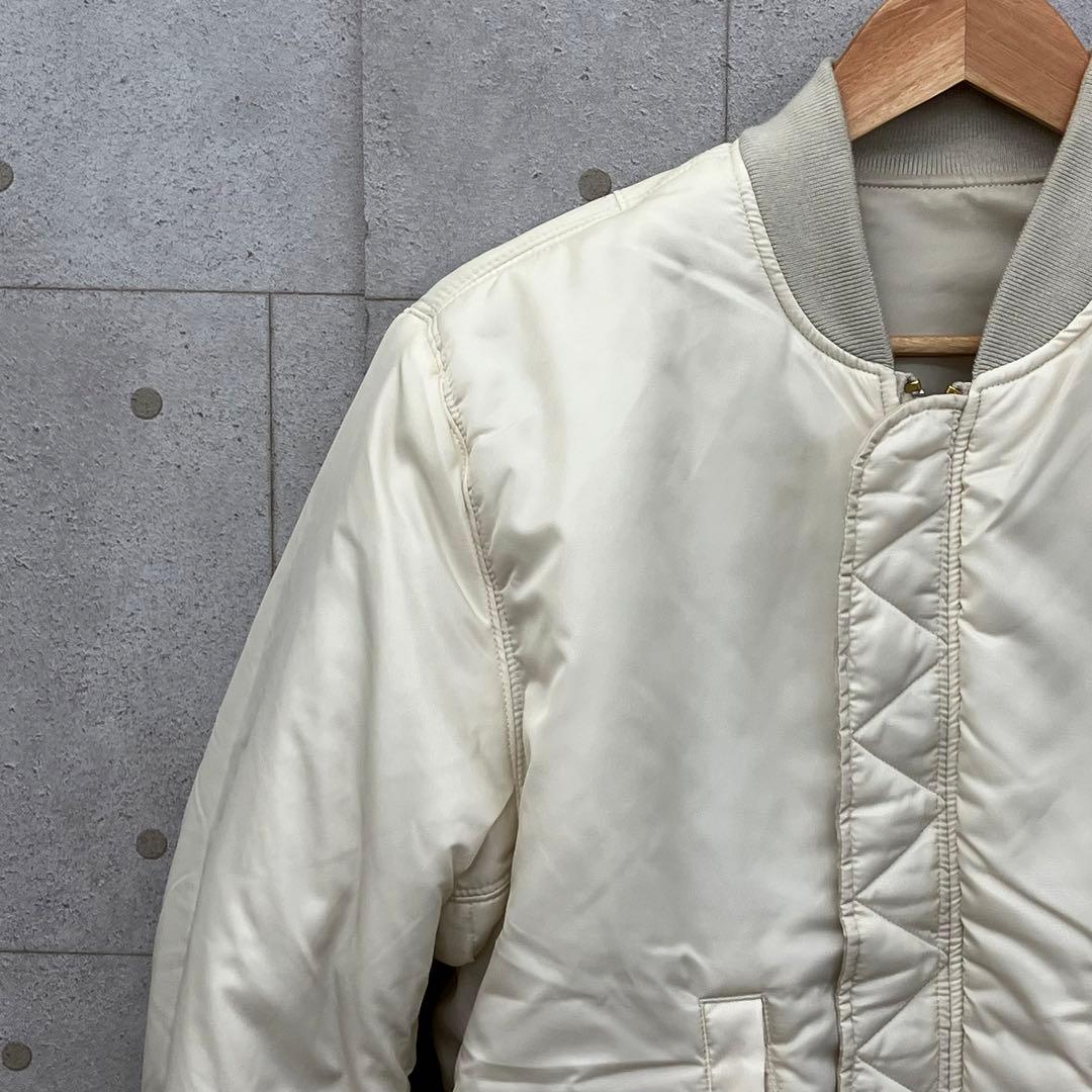 ALPHA INDUSTRIES フライトジャケット アイボリー リバーシブル