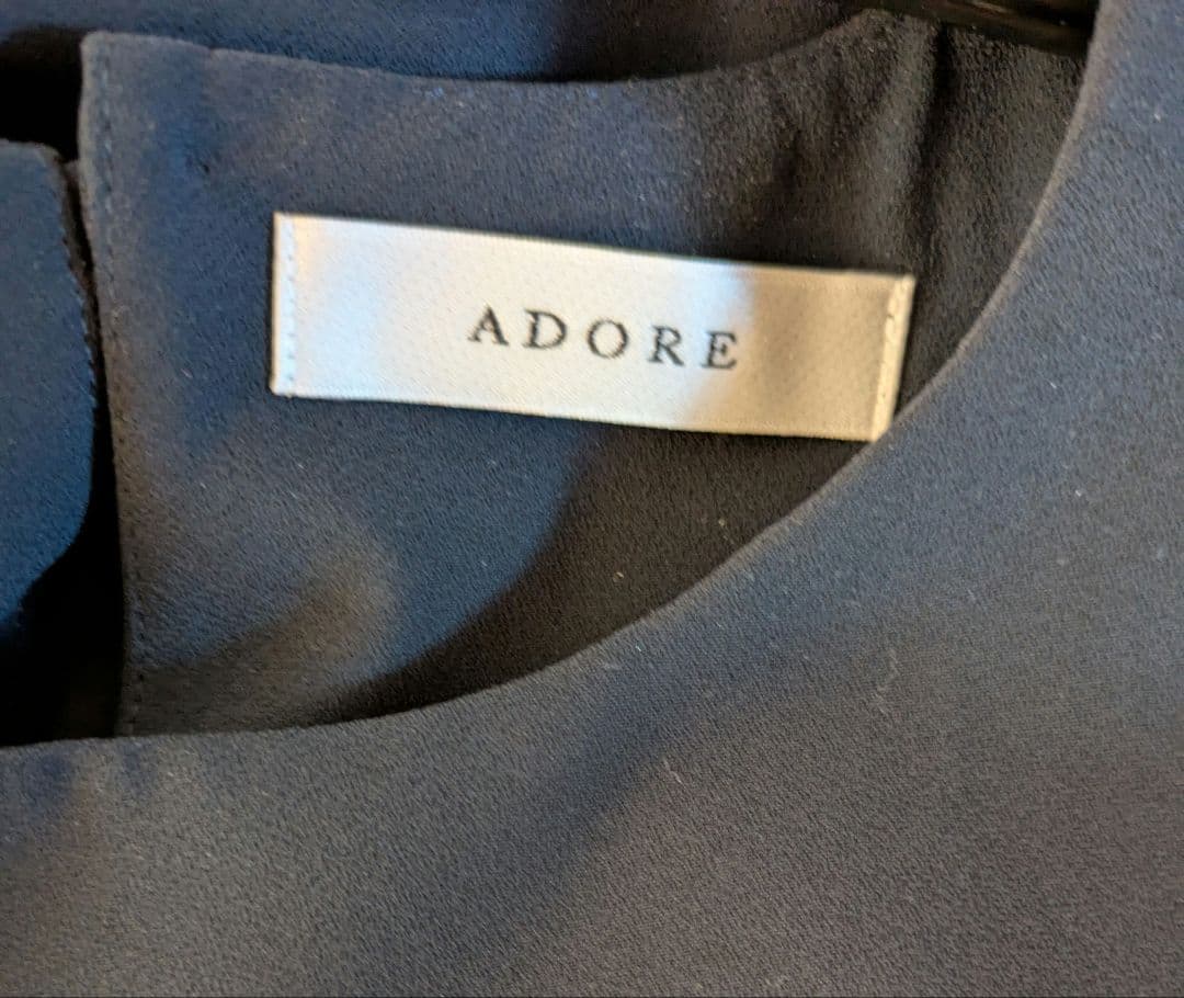 ADORE ジョーゼットワンピース　36 ネイビー