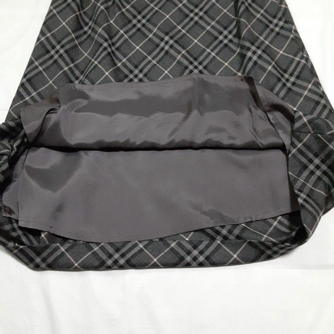 バーバリー ロンドンノバチェック フレアスカート ベルト グレー XL