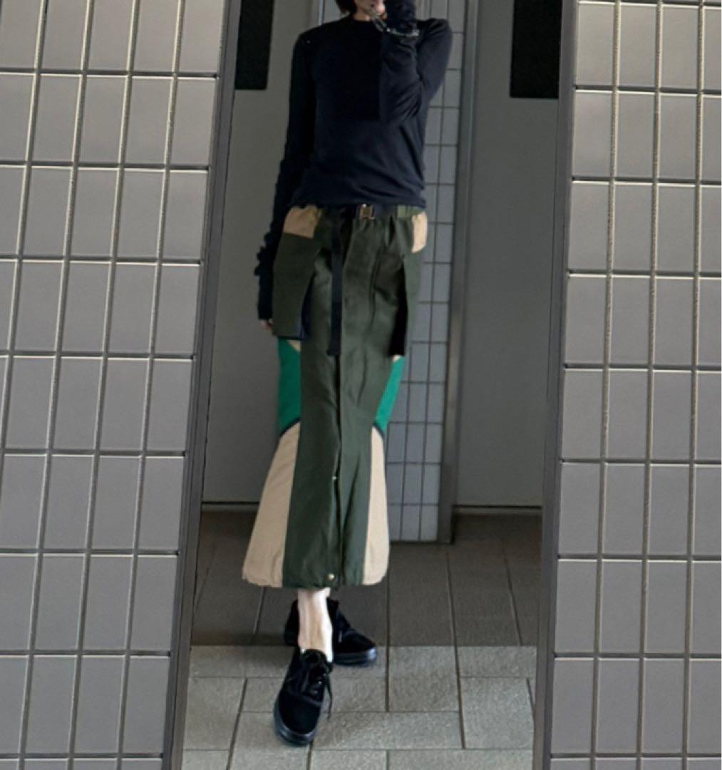 sacai ハイブリッドカーゴスカート