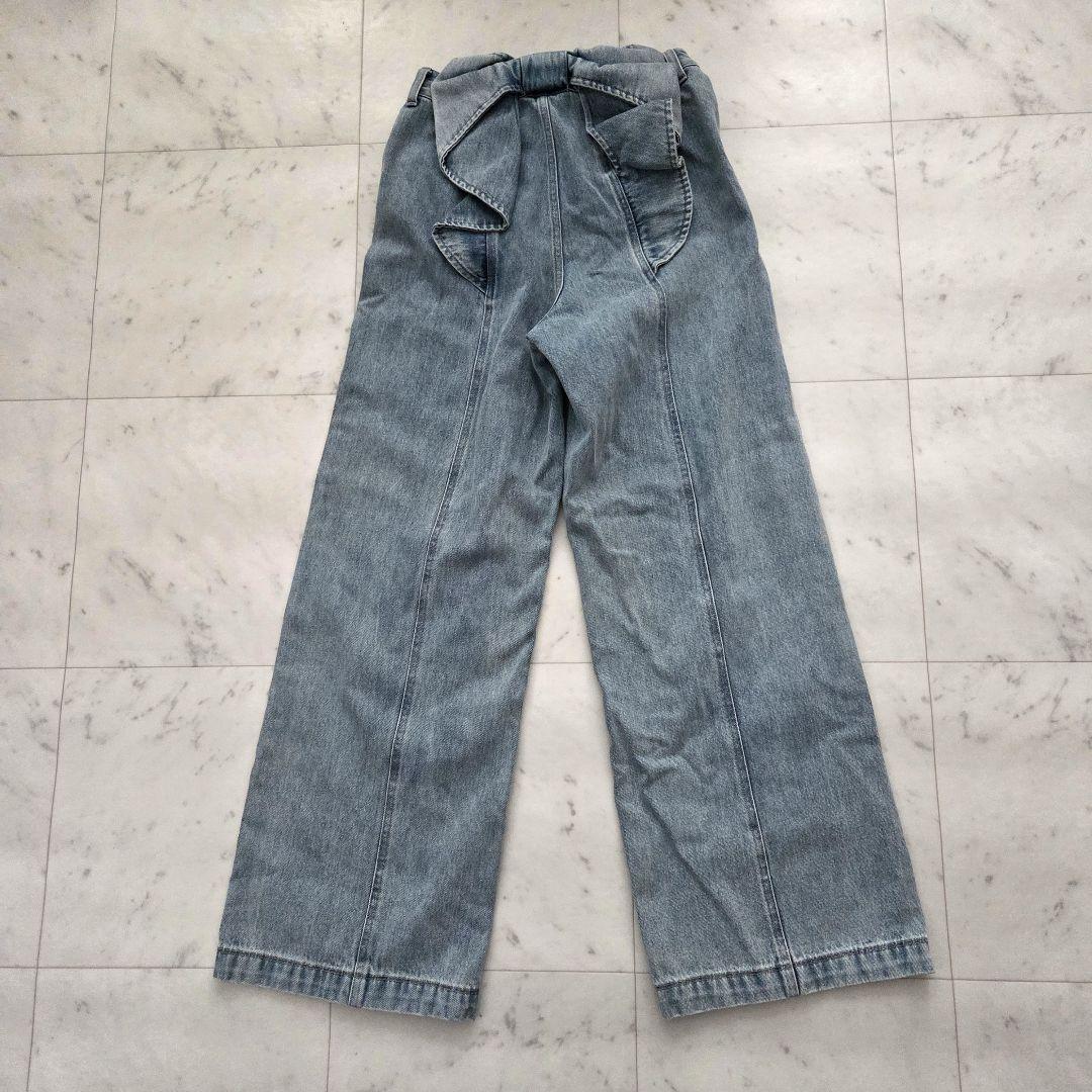 タグ付　RESEXXY　リゼクシー バックリボンデニムパンツ　 ワイドパンツ