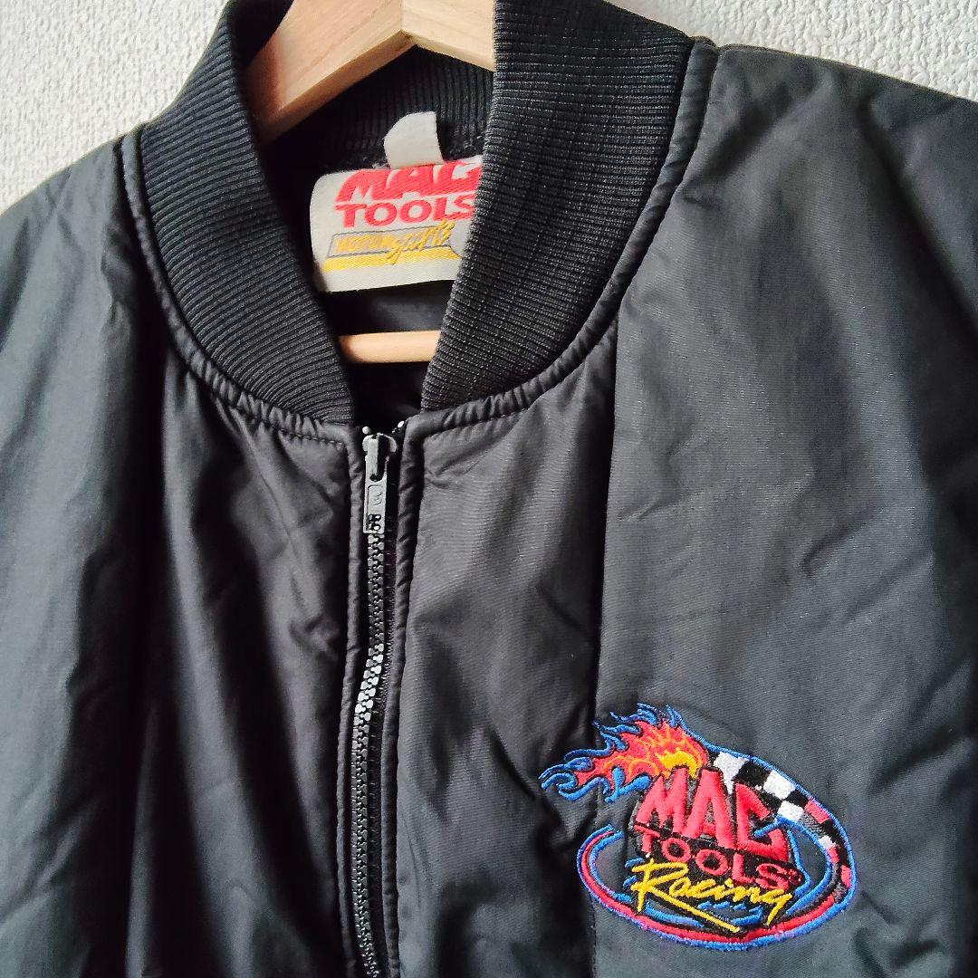 製　90s MAC TOOLS レーシング刺繍ベスト 黒