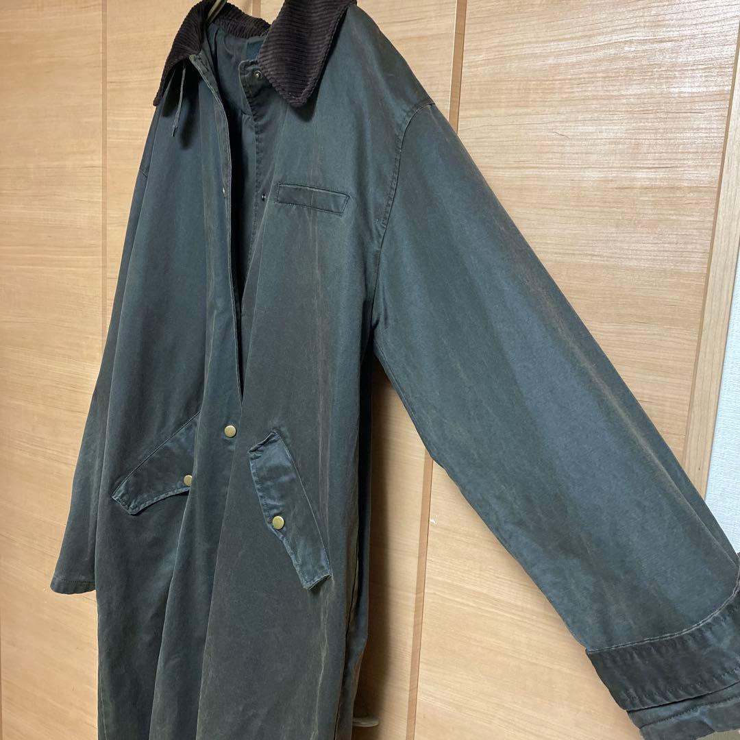 ZARA ワックスフィニッシュコーデュロイカラートレンチコート　L
