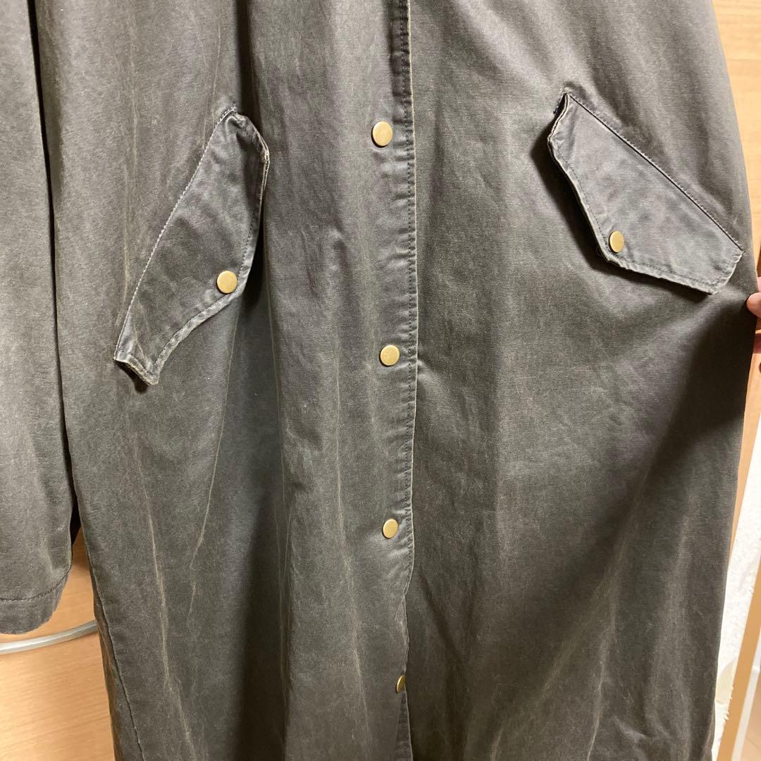 ZARA ワックスフィニッシュコーデュロイカラートレンチコート　L