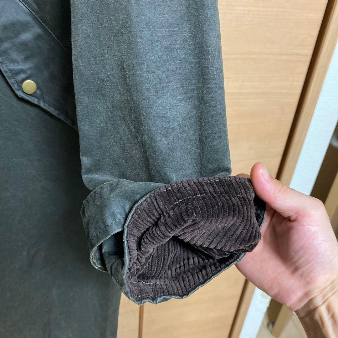 ZARA ワックスフィニッシュコーデュロイカラートレンチコート　L