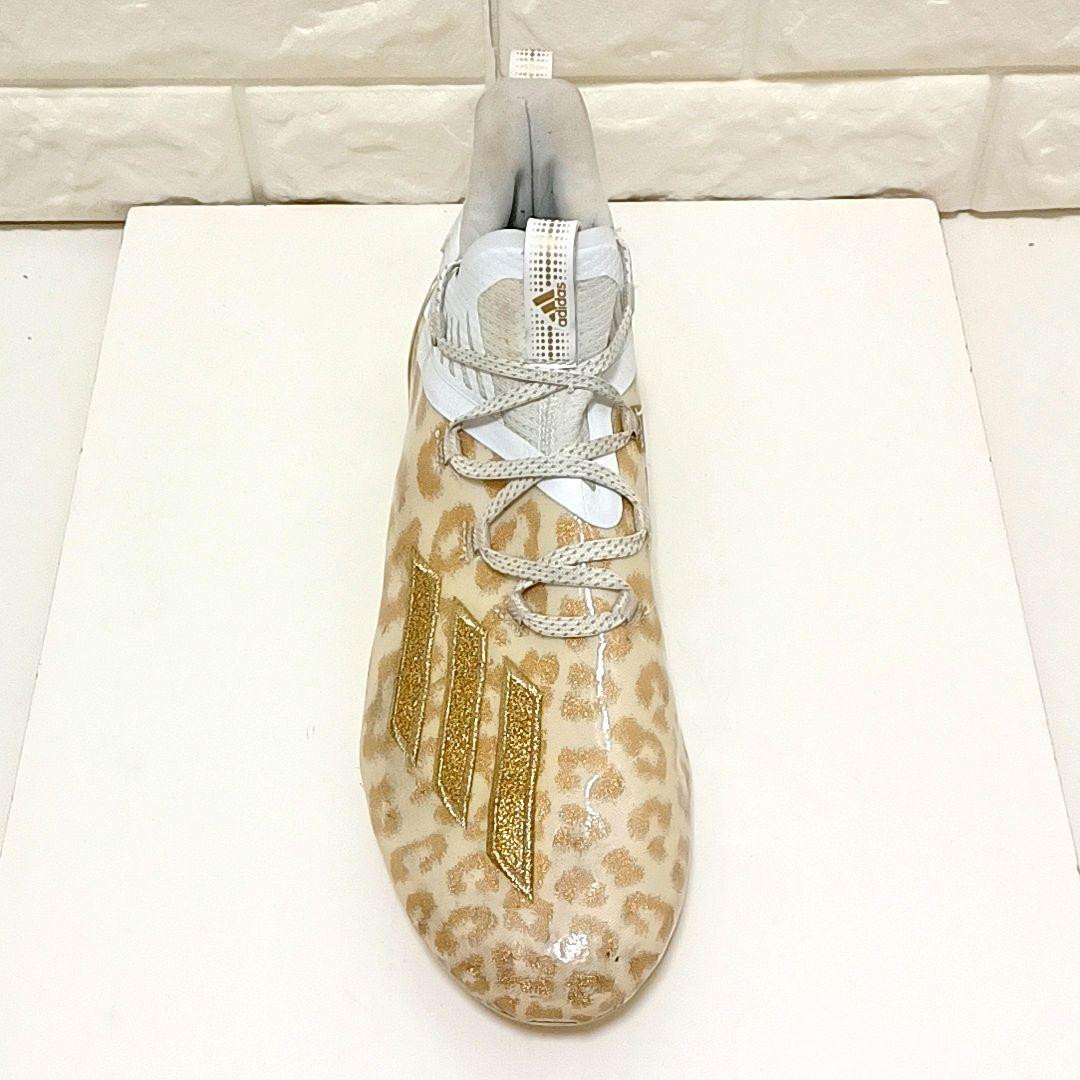 【希少】adidas　adizero　10周年　豹柄　フットボール スパイク　金