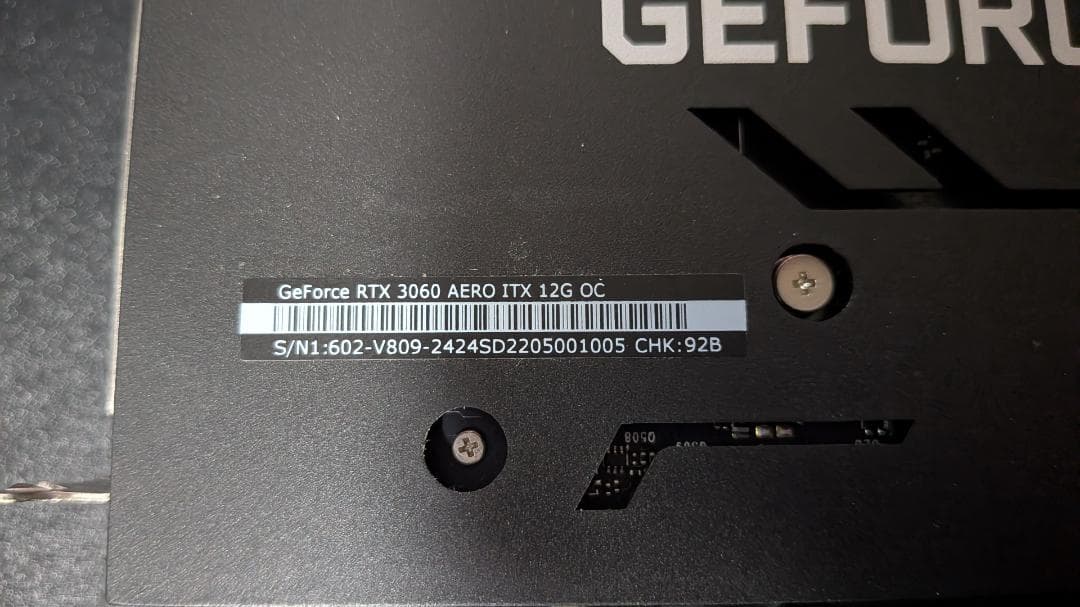 グラフィックボード・グラボ・ビデオカード MSI GeForce RTX3060 AERO ITX 12GB OC