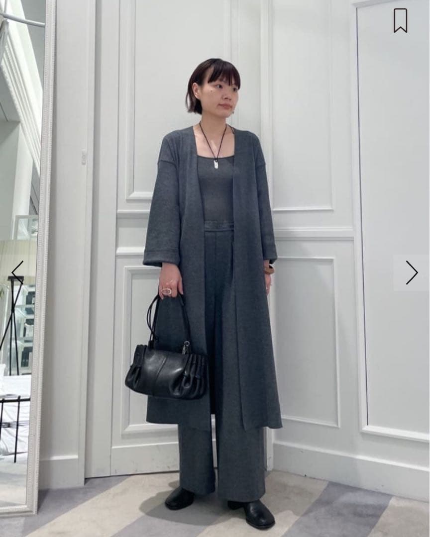 GALERIE VIE ミルドスムースカラーレスコート ホワイト